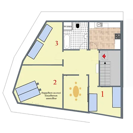 Luna -3 Schlafzimmer, Waschmaschine, Kueche, Wlan, Ca 15 Min Bis Zum Europa Park, * Malterdingen